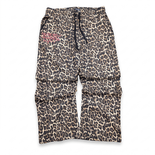 ED HARDY "Sacred Heart" LEOPARD FLARED PANTS