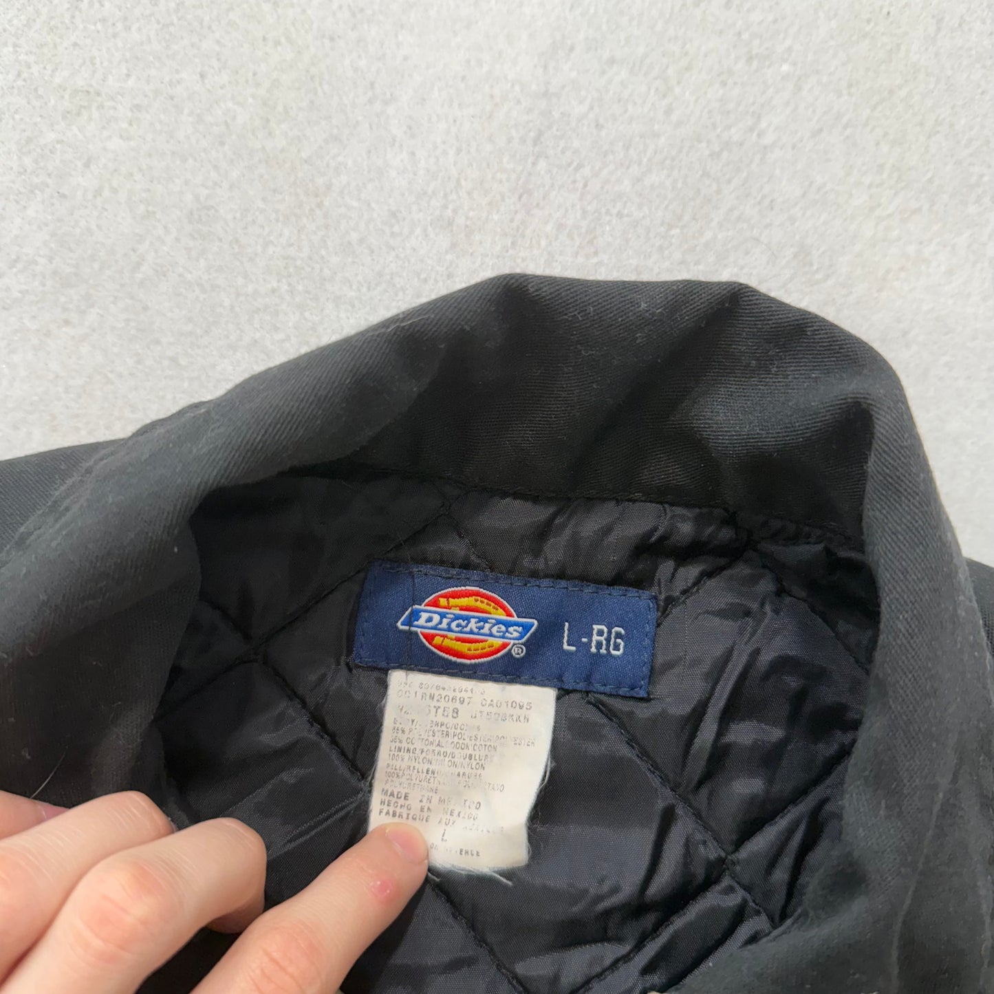 Dickies Men's Black Tan Quilted Lined Full-Zip Workwear Eisenhower Jacket Size L