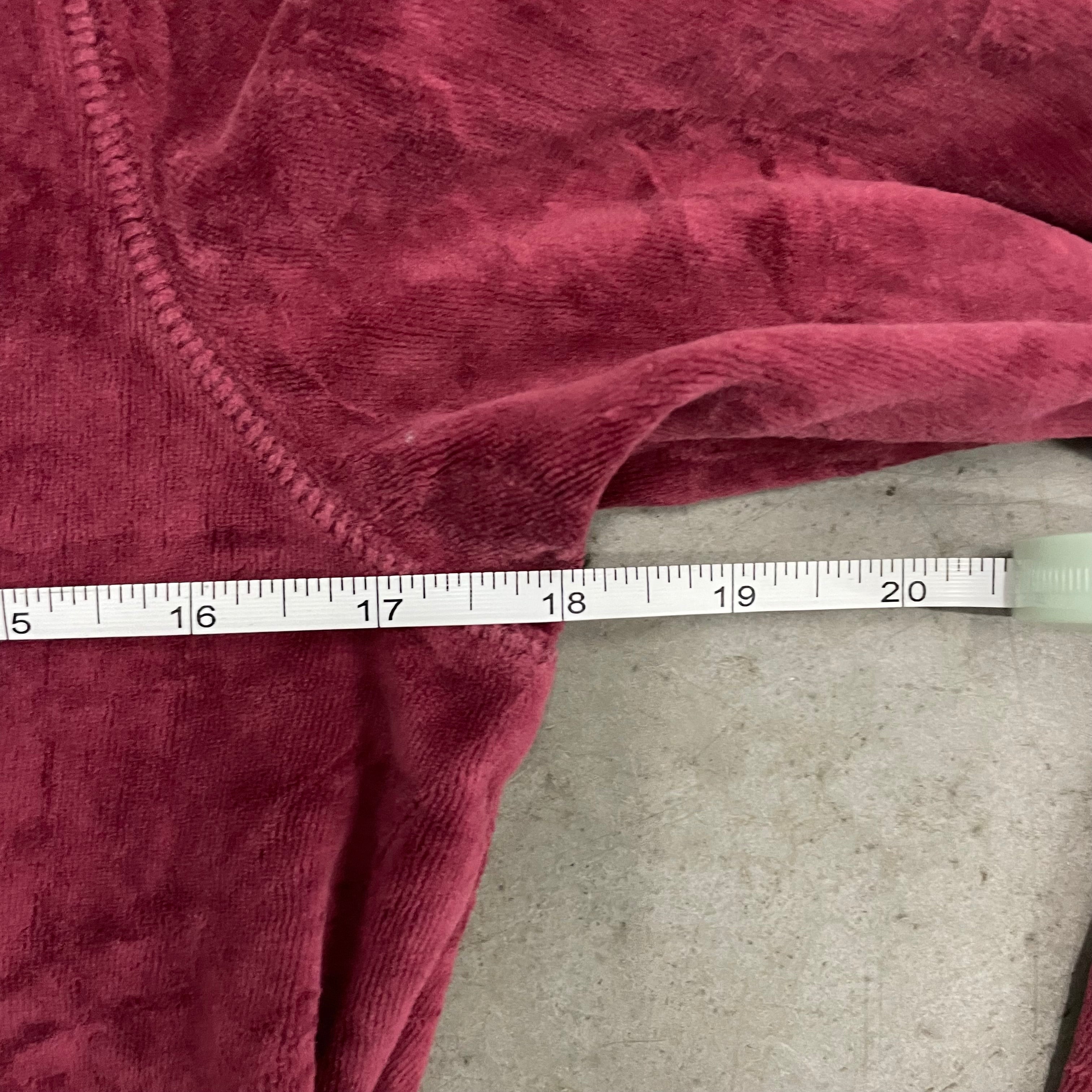 Vintage Victoria’s Secret PINK Burgundy Velour Hoodie with Embroidered Back Logo Size S