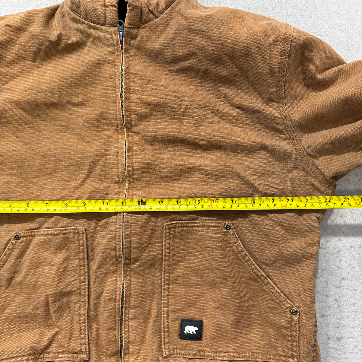 Polar King Duck Canvas Hooded Work Jacket Men's Brown Insulated Size L photo 4