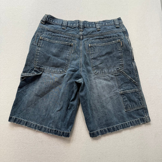 Urban Behavior dark blue denim baggy carpenter shorts size 32