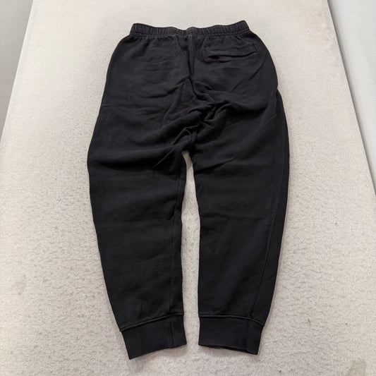 Nike Men's Black Fleece Sweatpants Elastic Waistband Pockets Classic Size M