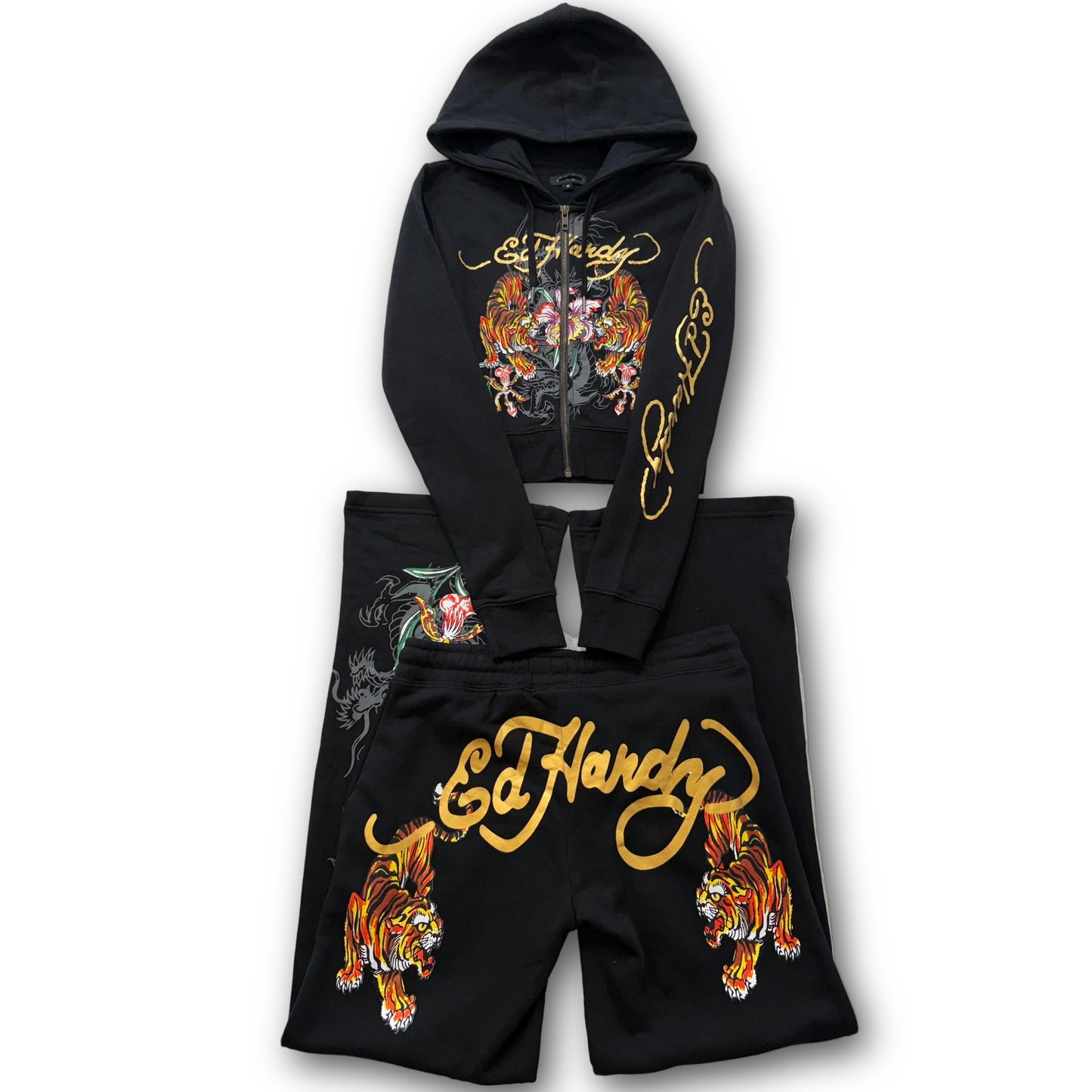 ED HARDY “Tiger Orchid” BLACK MATCHING SET