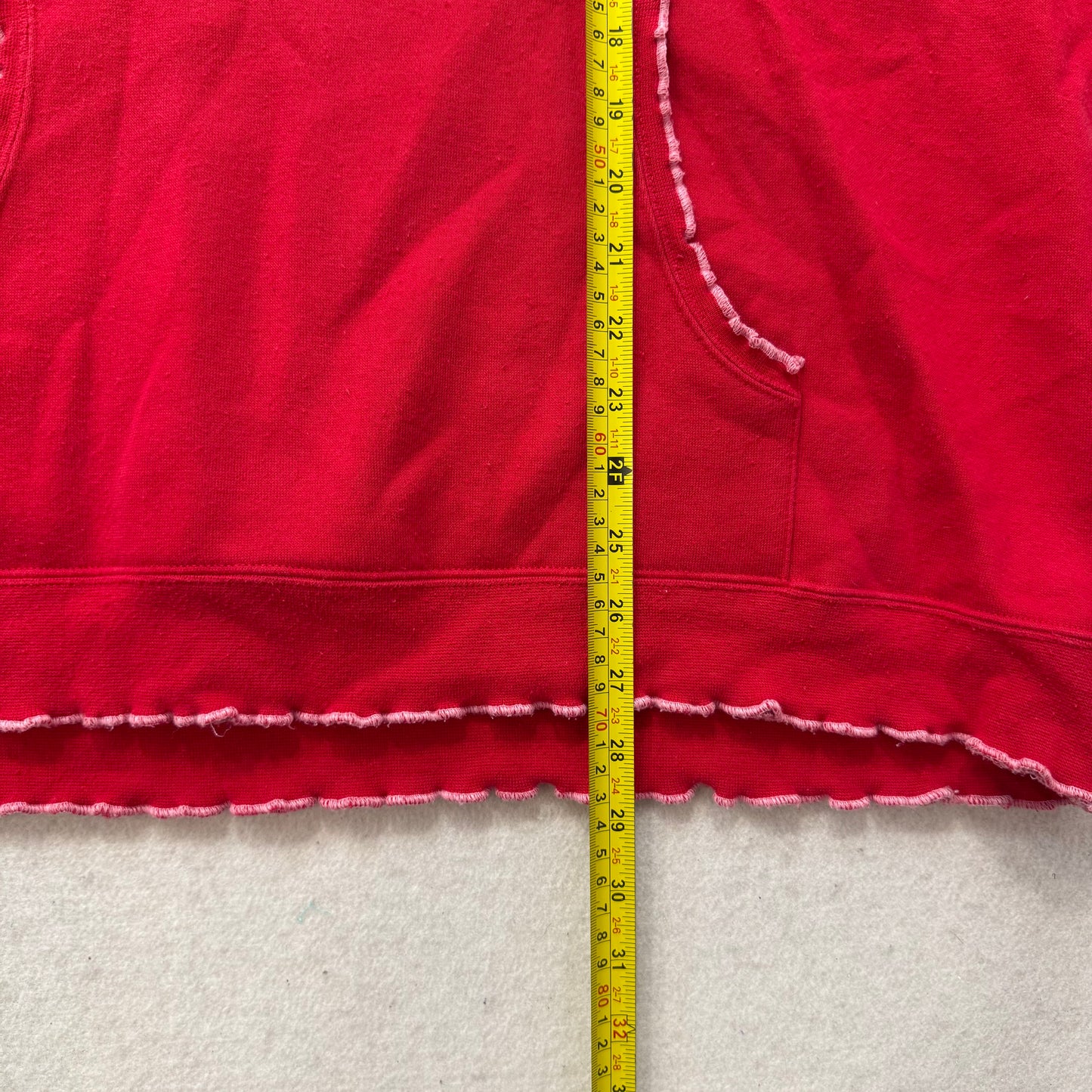 Harley-Davidson Women's Red Pullover Sweatshirt V-Neck Kangaroo Pocket Size 1W