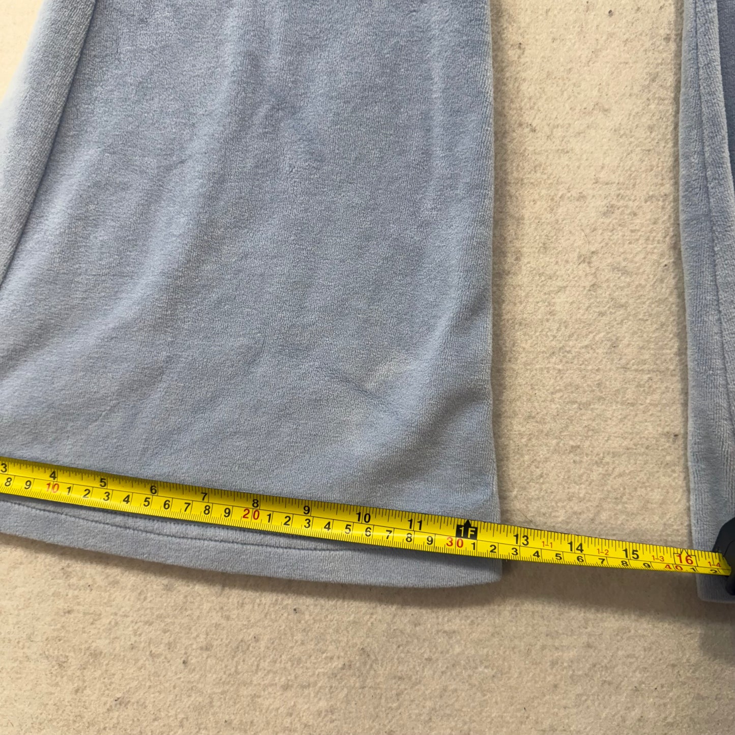 Vintage Juicy Couture Blue Velour Flare Track Pants Low Rise Loungewear Size S