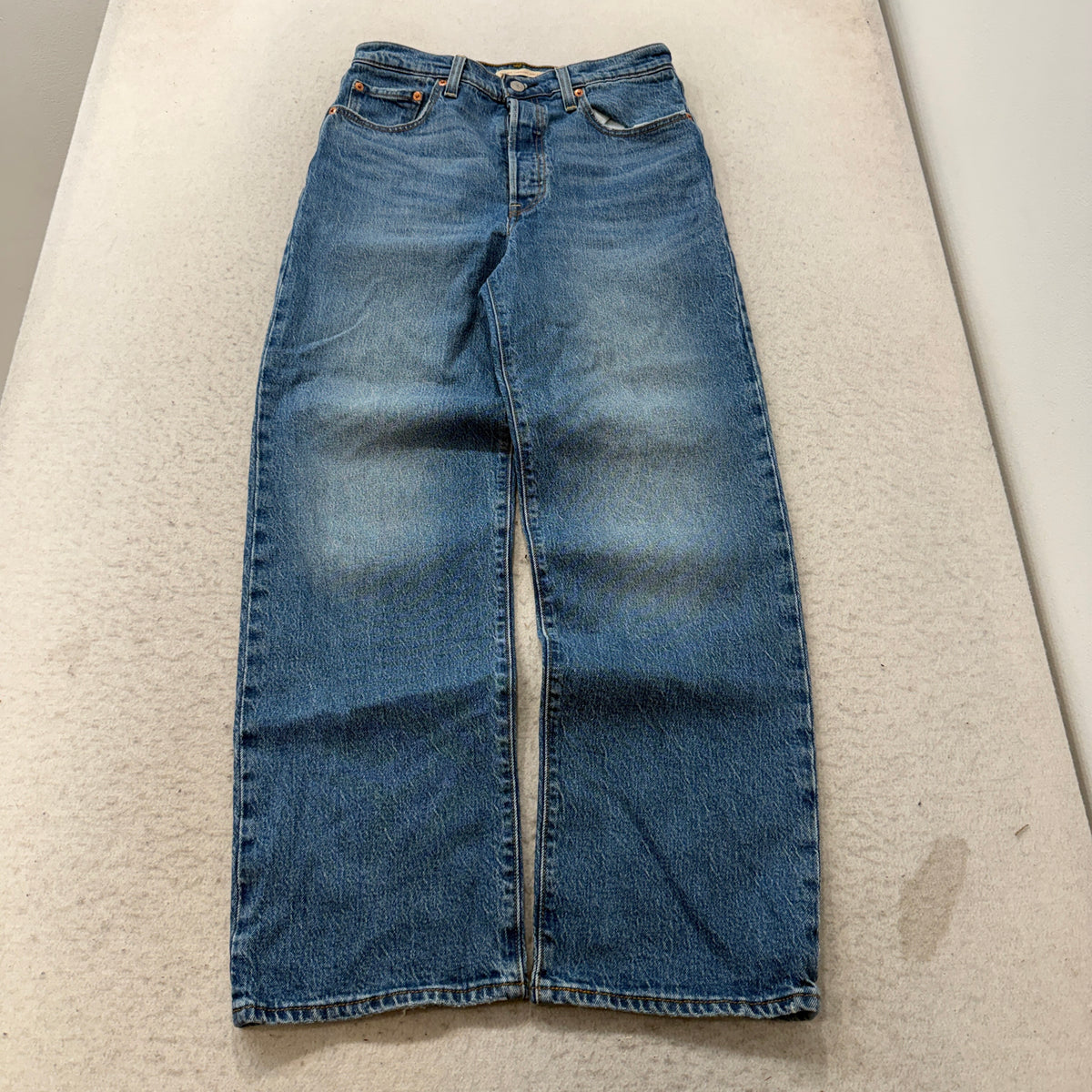 Levi's Ribcage Straight Ankle Jeans Women's Medium Wash High Rise Size 29x29 photo 1