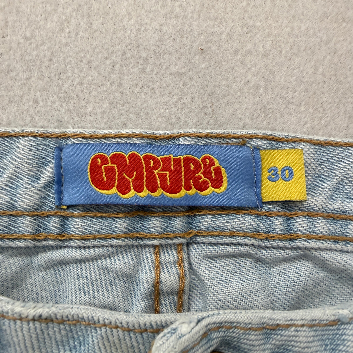 Empyre Men's Blue Denim Jeans Baggy Fit Zip-Fly Pockets Classic Logo Size 30