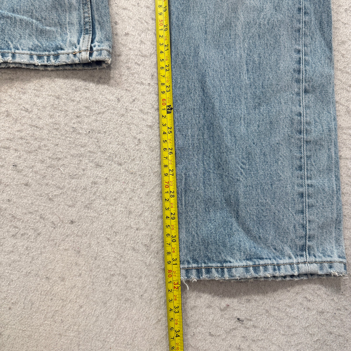 Zara Distressed Light Wash Straight Jeans Size 8 photo 5