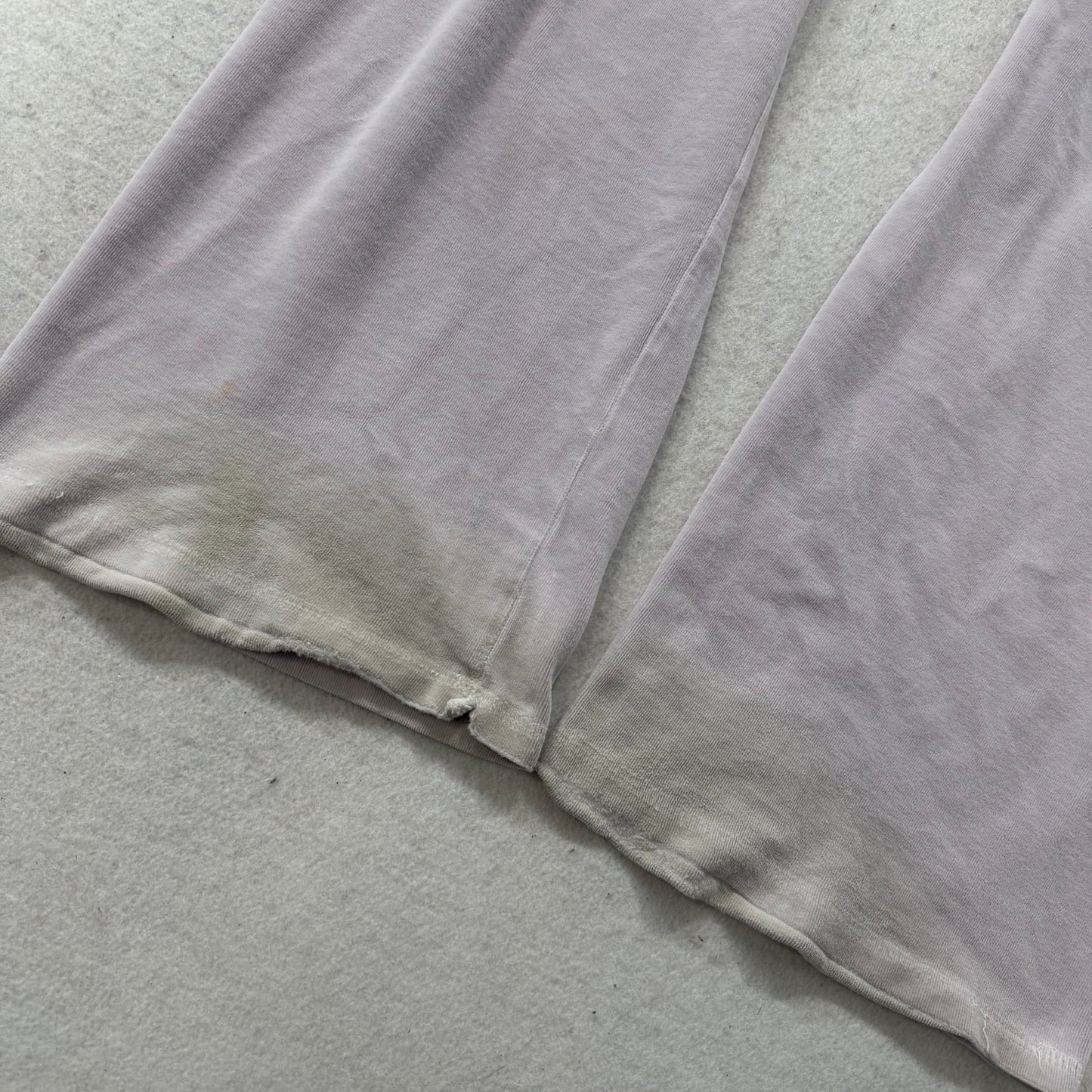 Vintage Juicy Couture Women's Lavender Velour Flare Track Pant Drawstring Size S