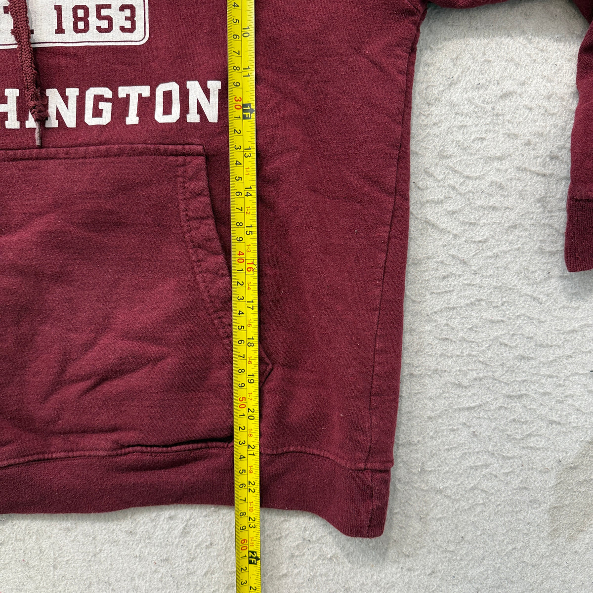Feeling Hood Seattle Washington Maroon Pullover Hoodie Size S photo 5