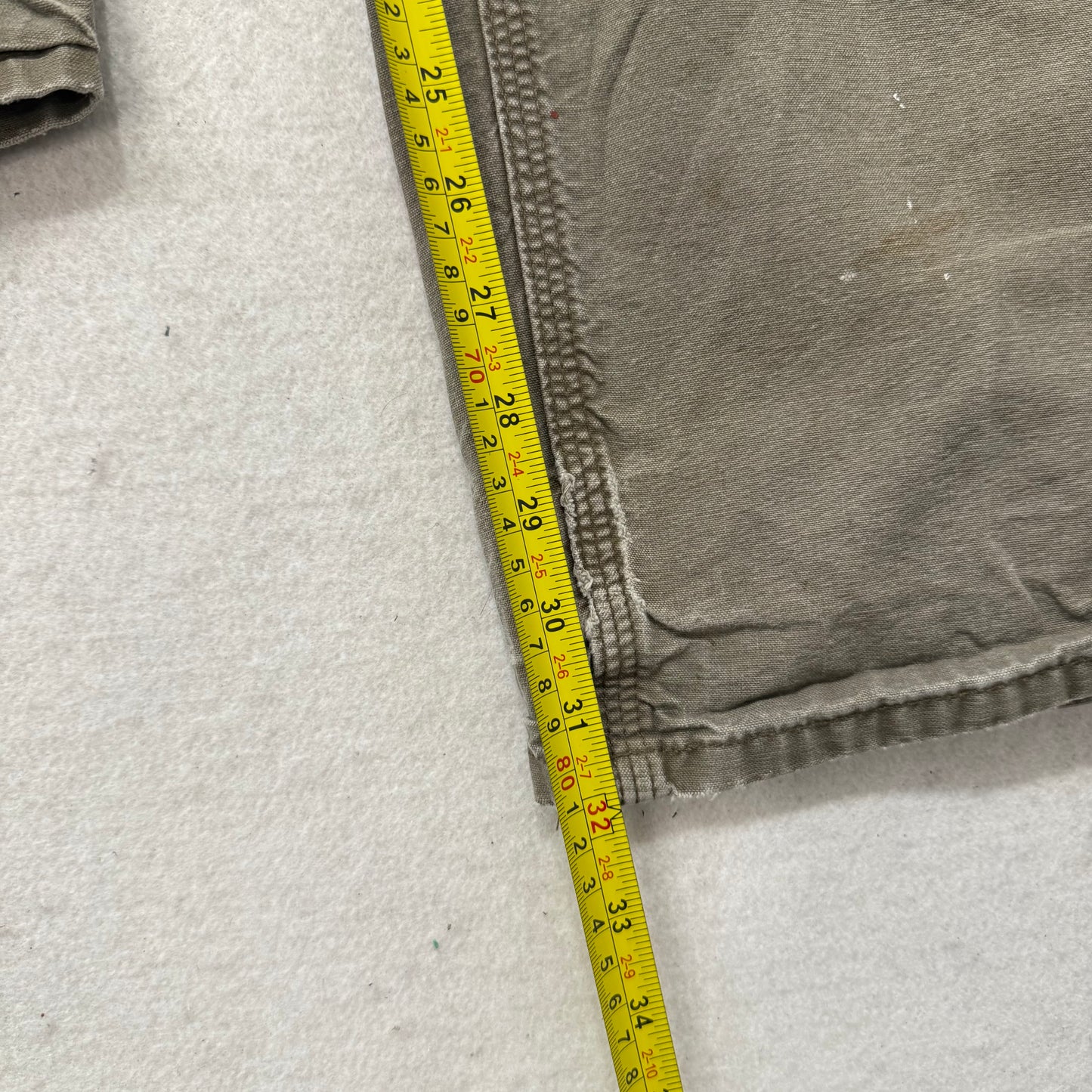 Carhartt Men's Tan Cotton Straight Leg Carpenter Pants Tool Pockets Waist 34