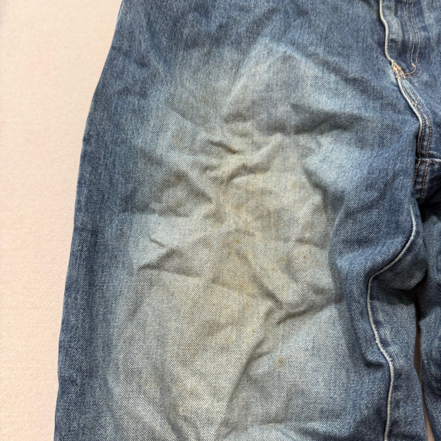 Marithe Francois Girbaud Mens Medium Blue Denim Straight Wide Leg Jeans Size 40M