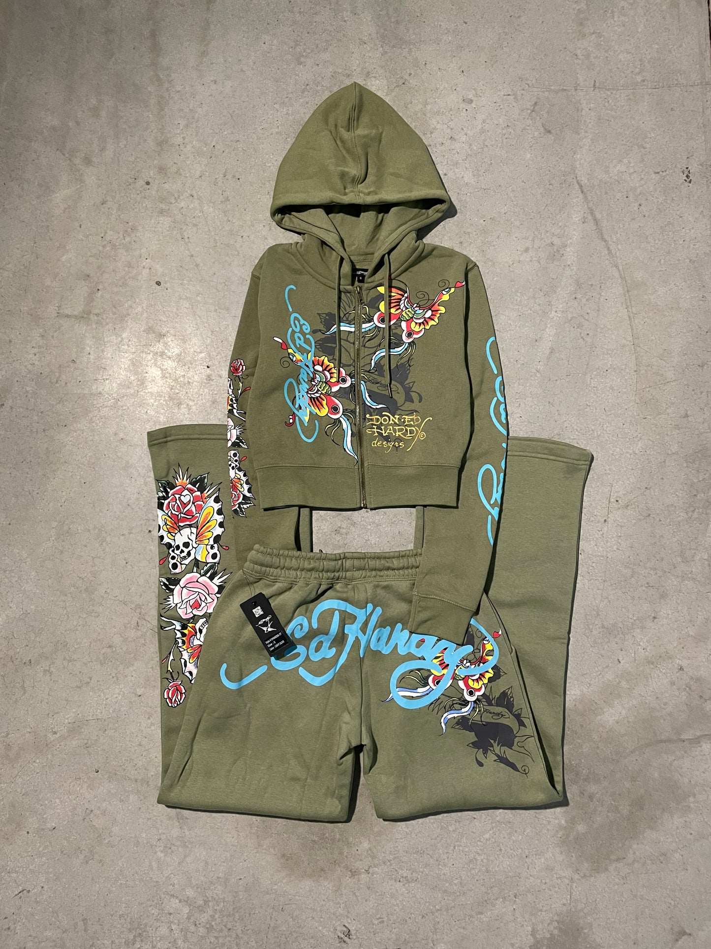 ED HARDY “BUTTERFLIES” SAGE SET