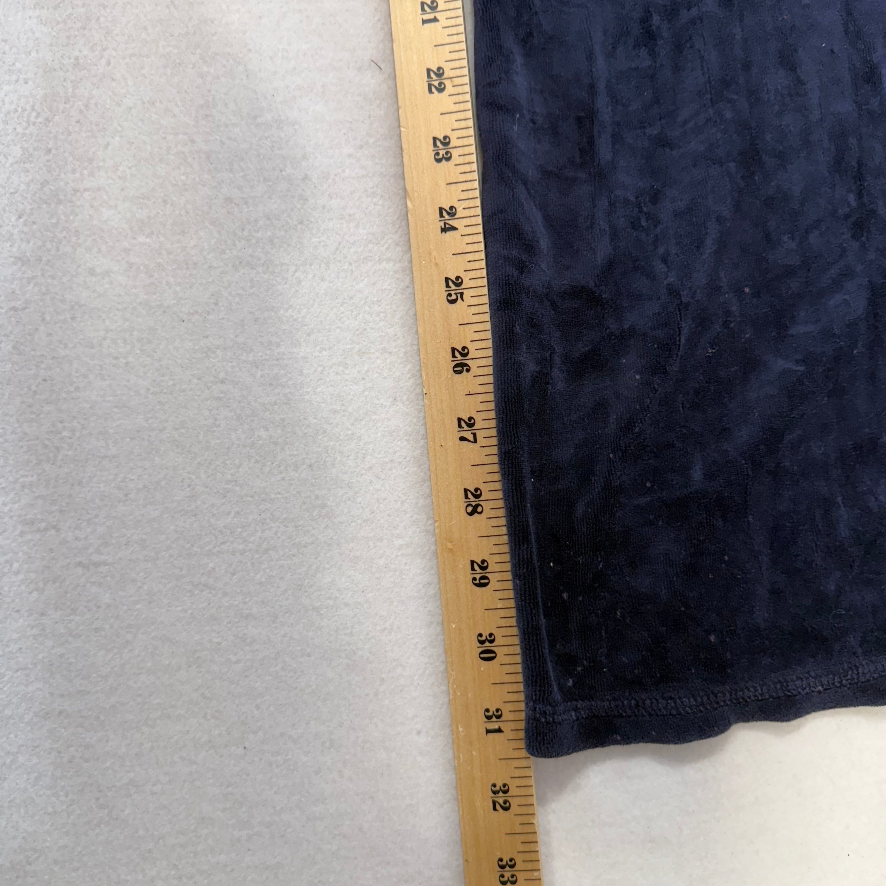 2003 Vintage Juicy Couture dark blue flare back snap pocket flare pants size L