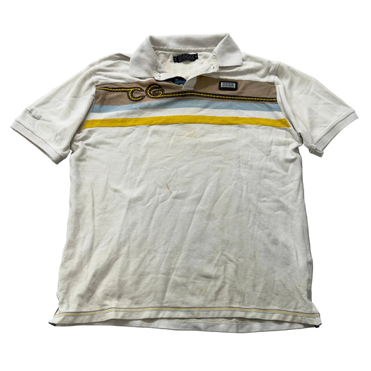 Coogi Australia Men's White Polo Shirt Short Sleeve Pullover Casual Logo Size XL