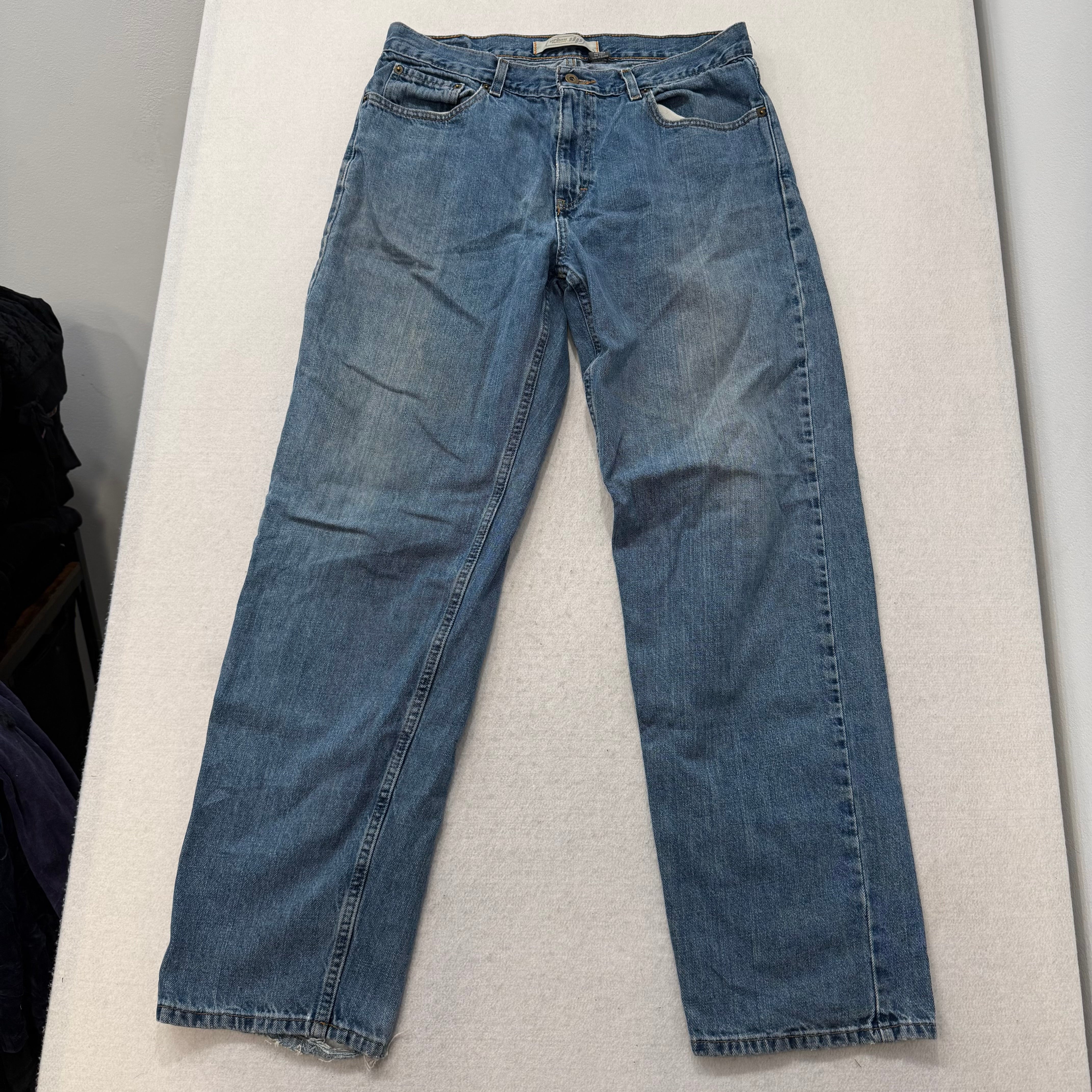 Urban Pipeline Men's Medium Wash Blue Denim Loose Fit Straight Leg Jeans Size 34