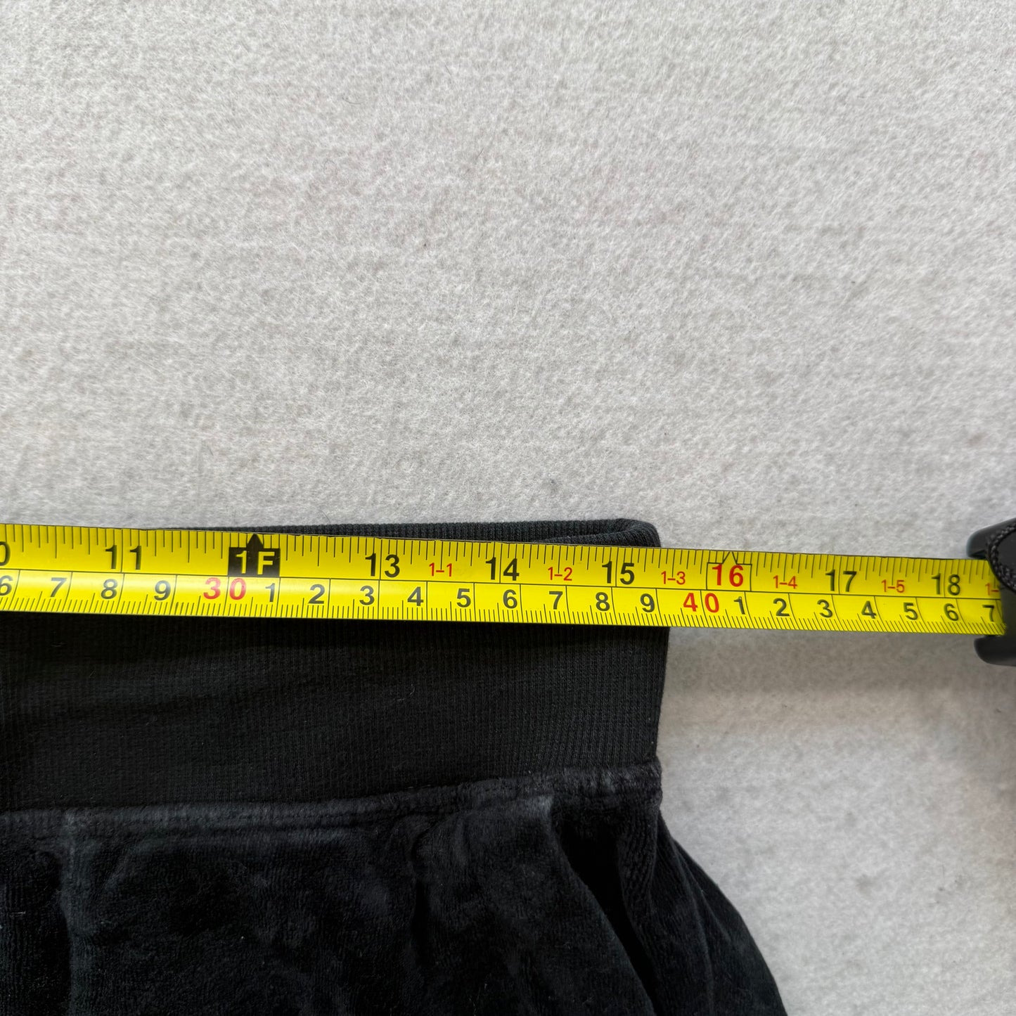 Juicy Couture Black Velour Tracksuit Set Zip Up Hoodie & Flared Pant Logo Size L