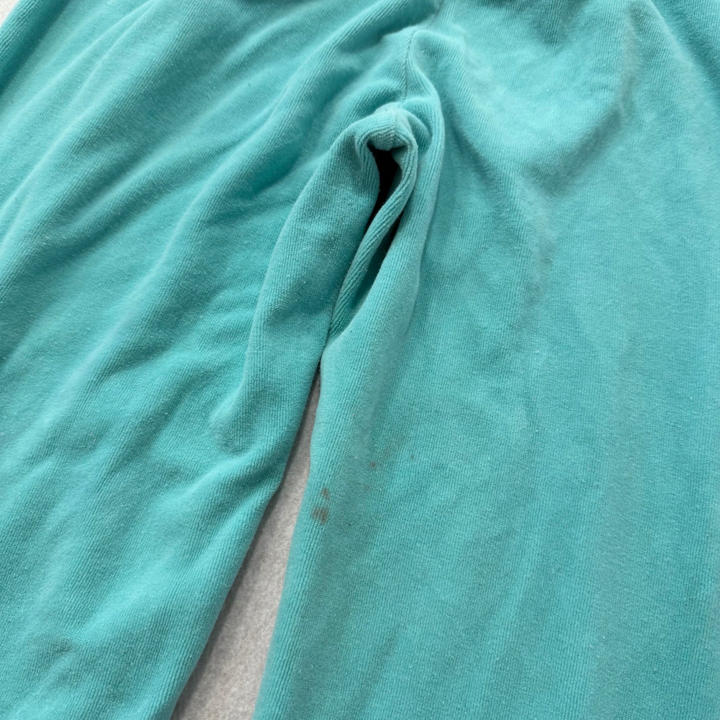 Vintage Juicy Couture Womens Aqua Velour Flared Track Pant Loungewear Y2k Size S