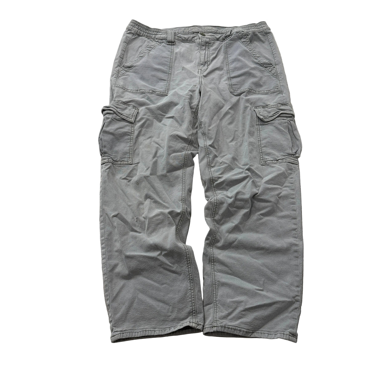American Eagle Stretch Cargo Pants Light Gray Size L photo 1