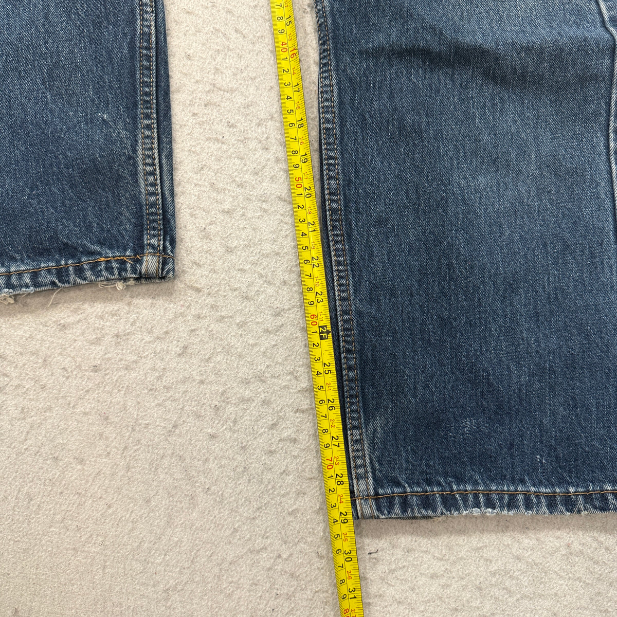 Levis Vintage Distressed Patched Straight Jeans Size 36x30 photo 7