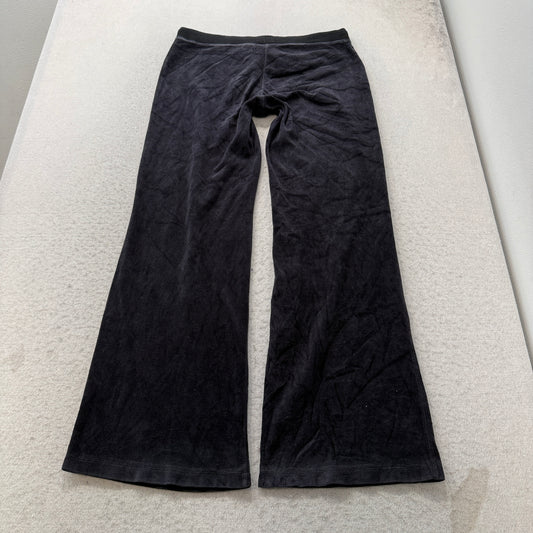 Vintage Juicy Couture Women's Charcoal Gray Velour Flared Track Pant Y2K Size S