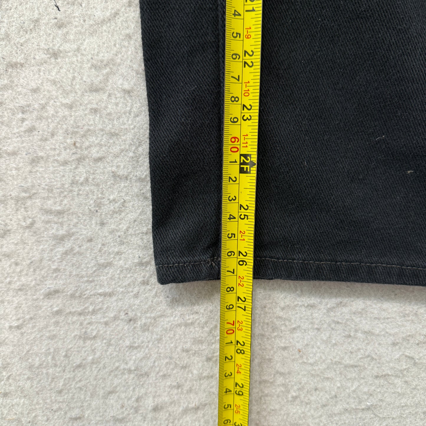 Empyre Men's Black Denim Jeans Loose Fit Zip-Fly Pockets Classic Logo Size 27