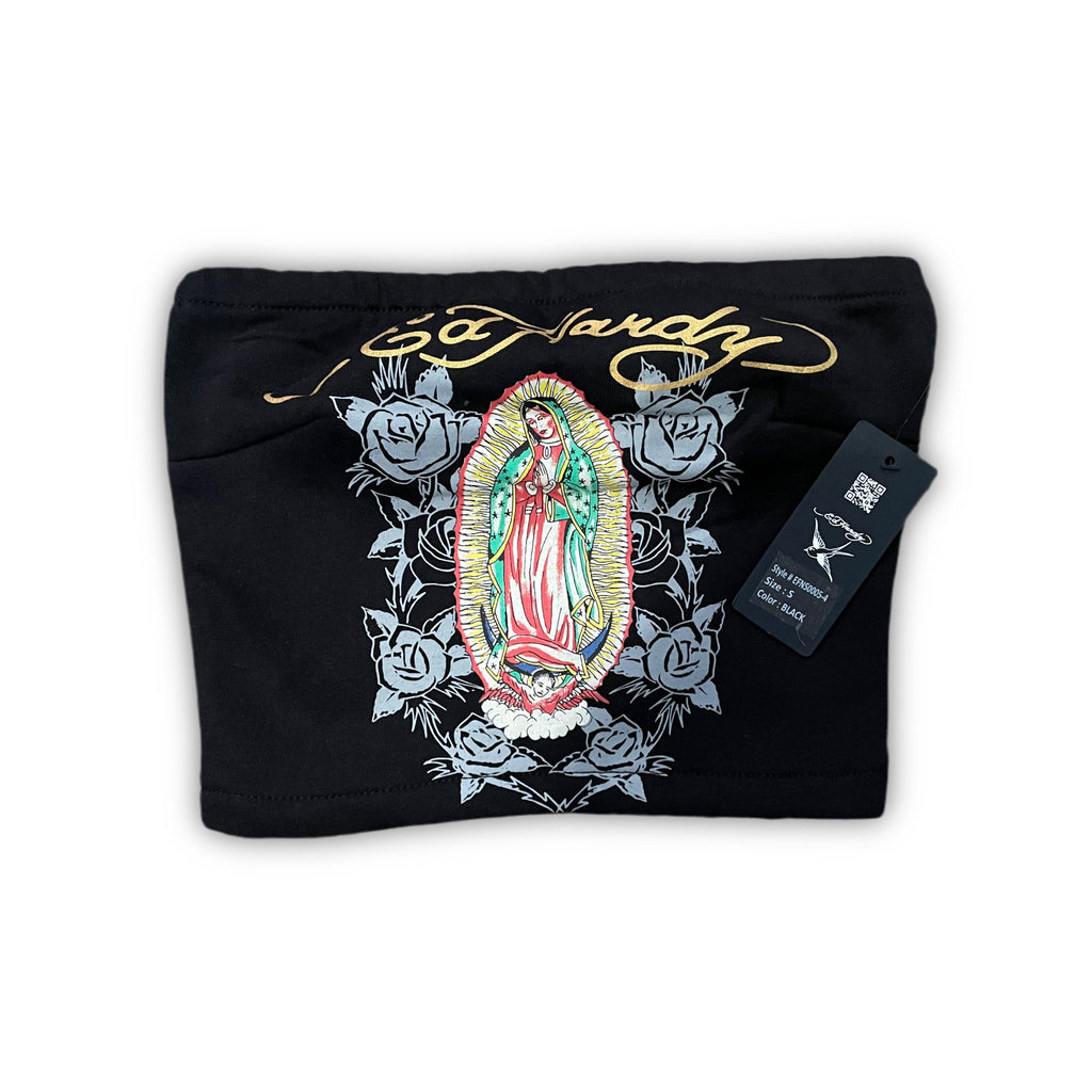 ED HARDY “MARY” BLACK TUBE TOP & PANT SET