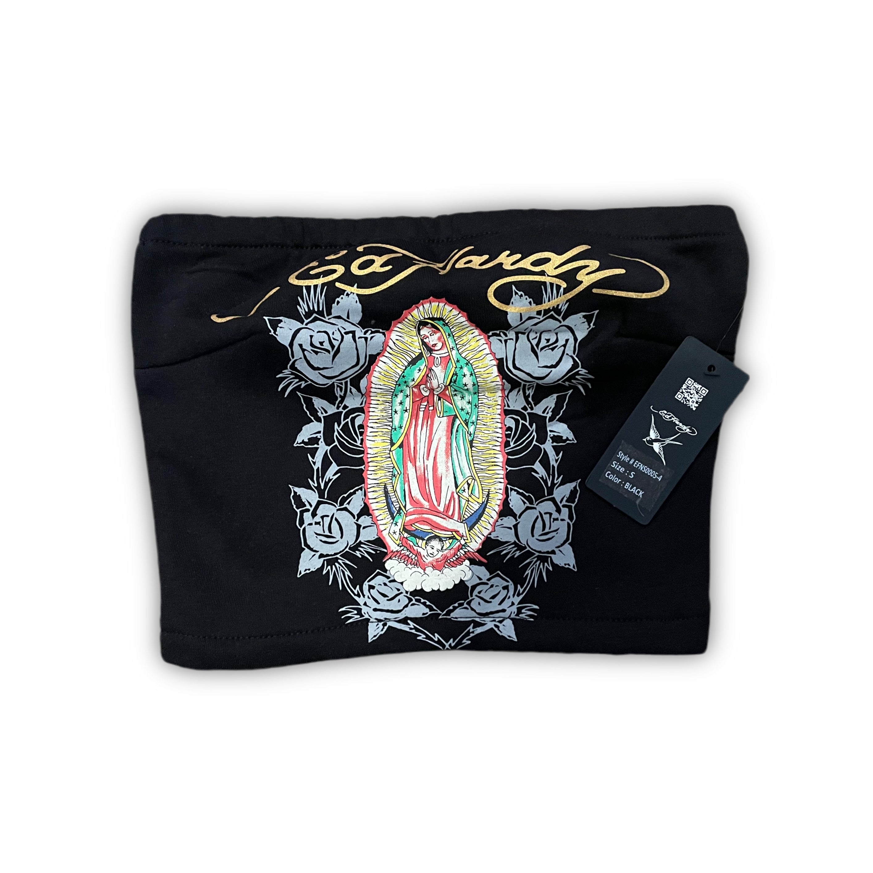 ED HARDY “MARY” BLACK TUBE TOP & PANT SET