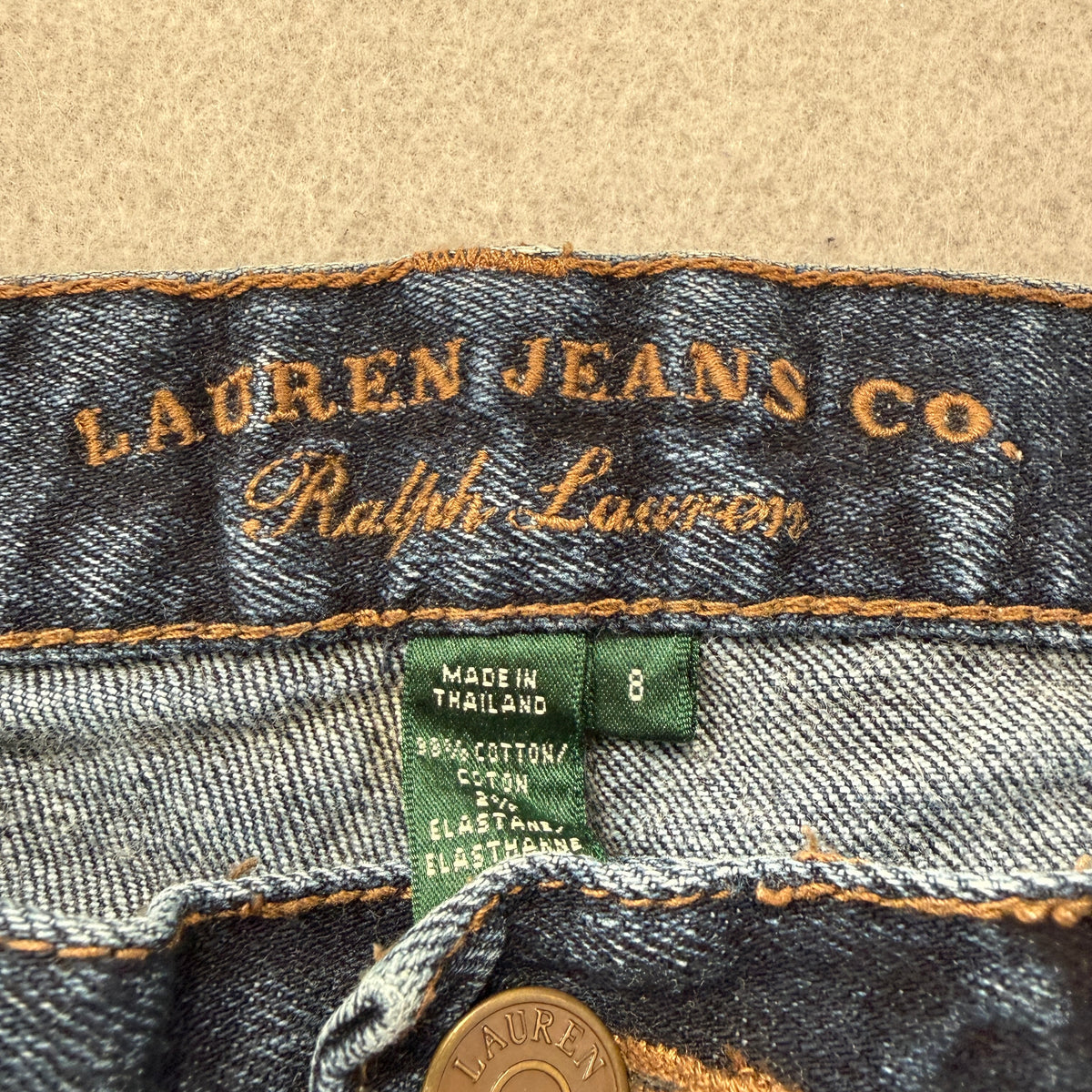 Lauren Jeans Co. Ralph Lauren Womens Dark Wash Jeans Size 8 photo 3