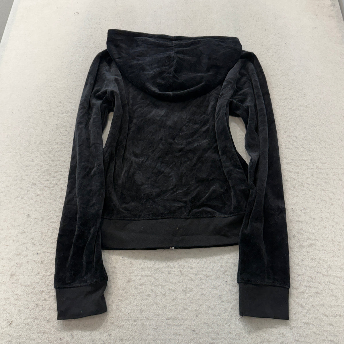 Juicy Couture Black Velour Hoodie, size M – photo 2 of 6