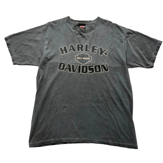 Harley-Davidson Men's Charcoal Gray Cotton T-Shirt Crew Neck Casual Tee Size L