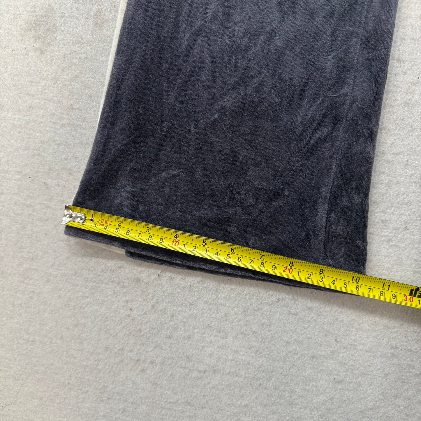 2003 Vintage Juicy Couture Ultra Women's Black Velour Flared Track Pants Size M