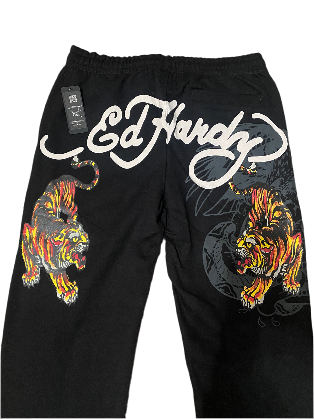 ED HARDY “CRAWLING TIGER” BLACK PANTS