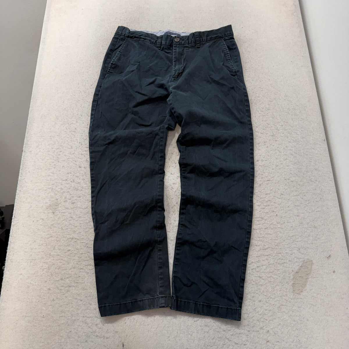 Tommy Hilfiger Chino Pants Men's Navy Blue Cotton Straight Leg Classic Size 34x30 photo 1