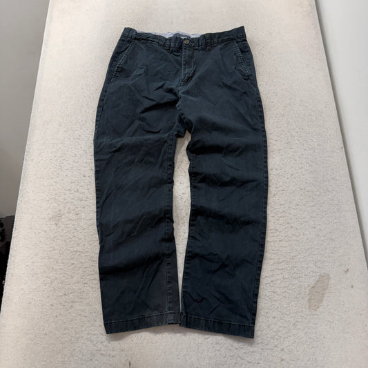 Tommy Hilfiger Chino Pants Men's Navy Blue Cotton Straight Leg Classic Size 34x30 photo 1