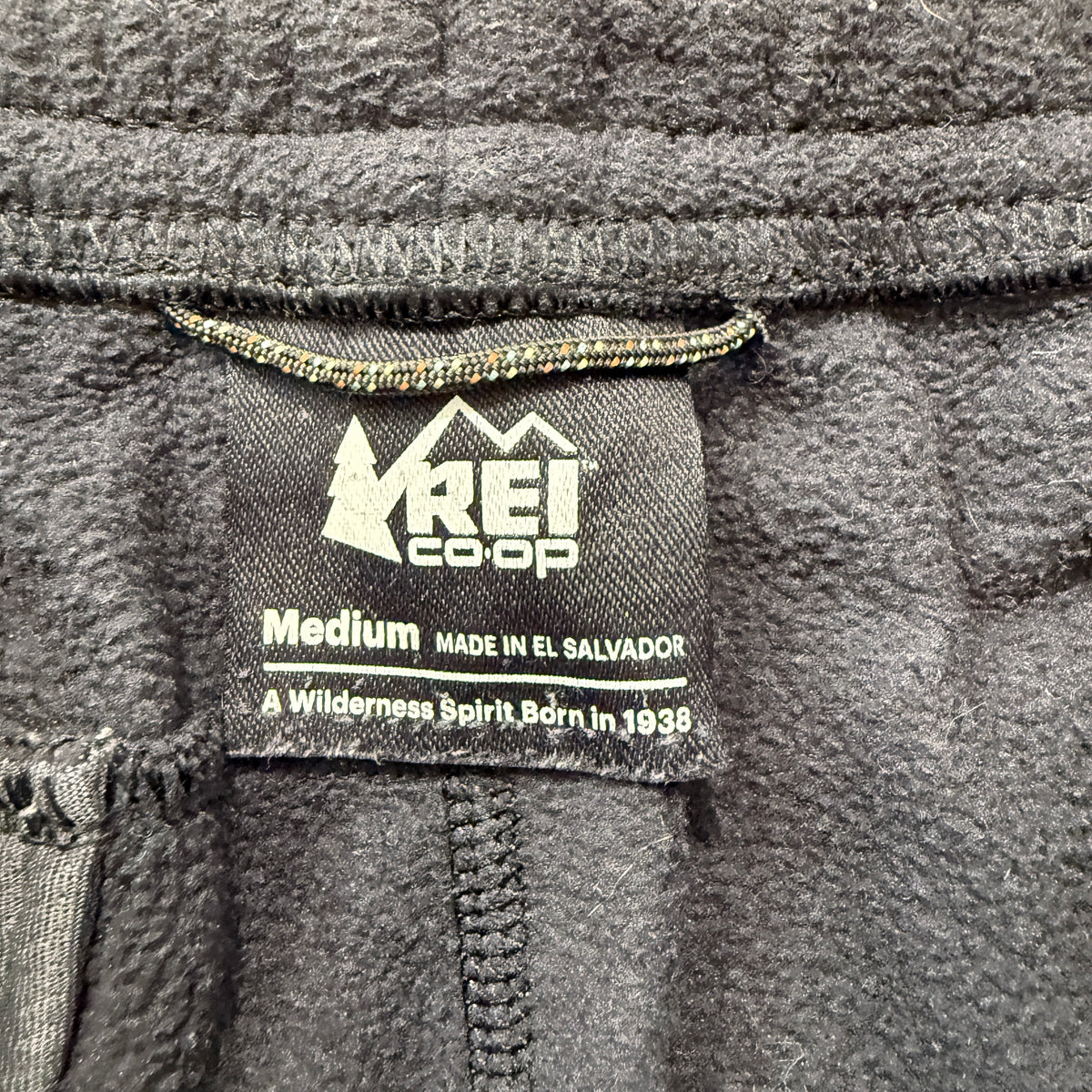 REI Co-op Men's Black Fleece Sweatpants Drawstring Pockets Classic Y2K Size M