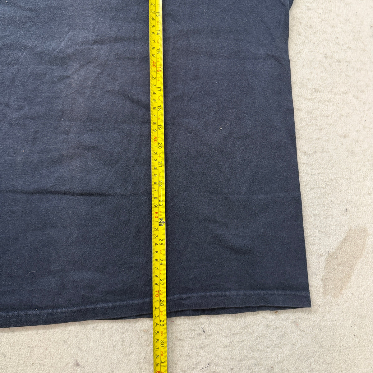 No Fear navy tee length measurement