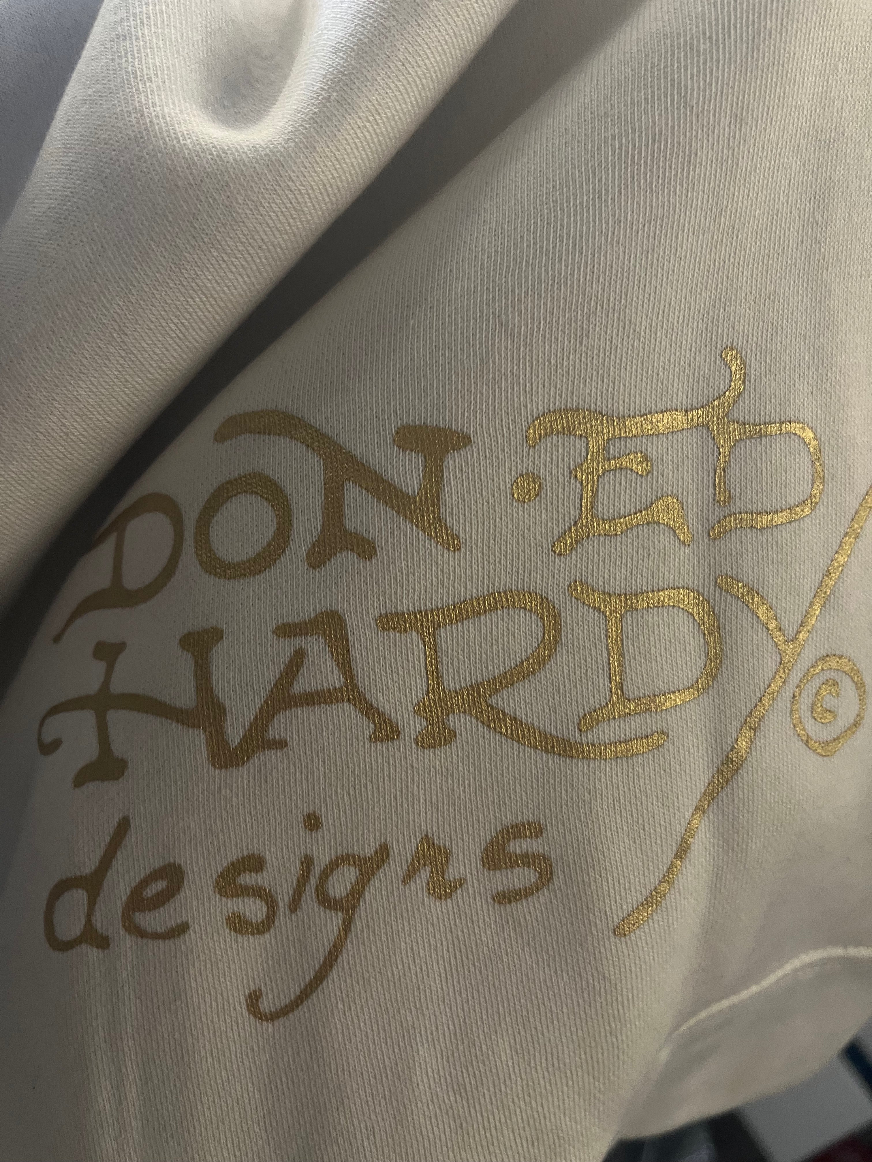 Ed Hardy “retro tiger” ivory hoodie