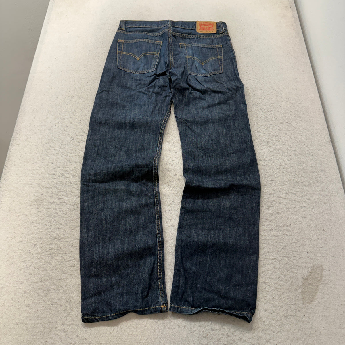 Levi's 514 Straight Jeans Boys Dark Wash Blue Denim Five Pocket Size 18 photo 2