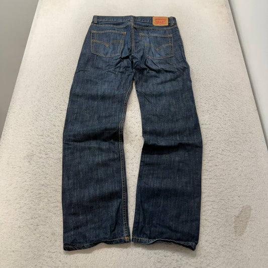 Levi's 514 Straight Jeans Boys Dark Wash Blue Denim Five Pocket Size 18 photo 2