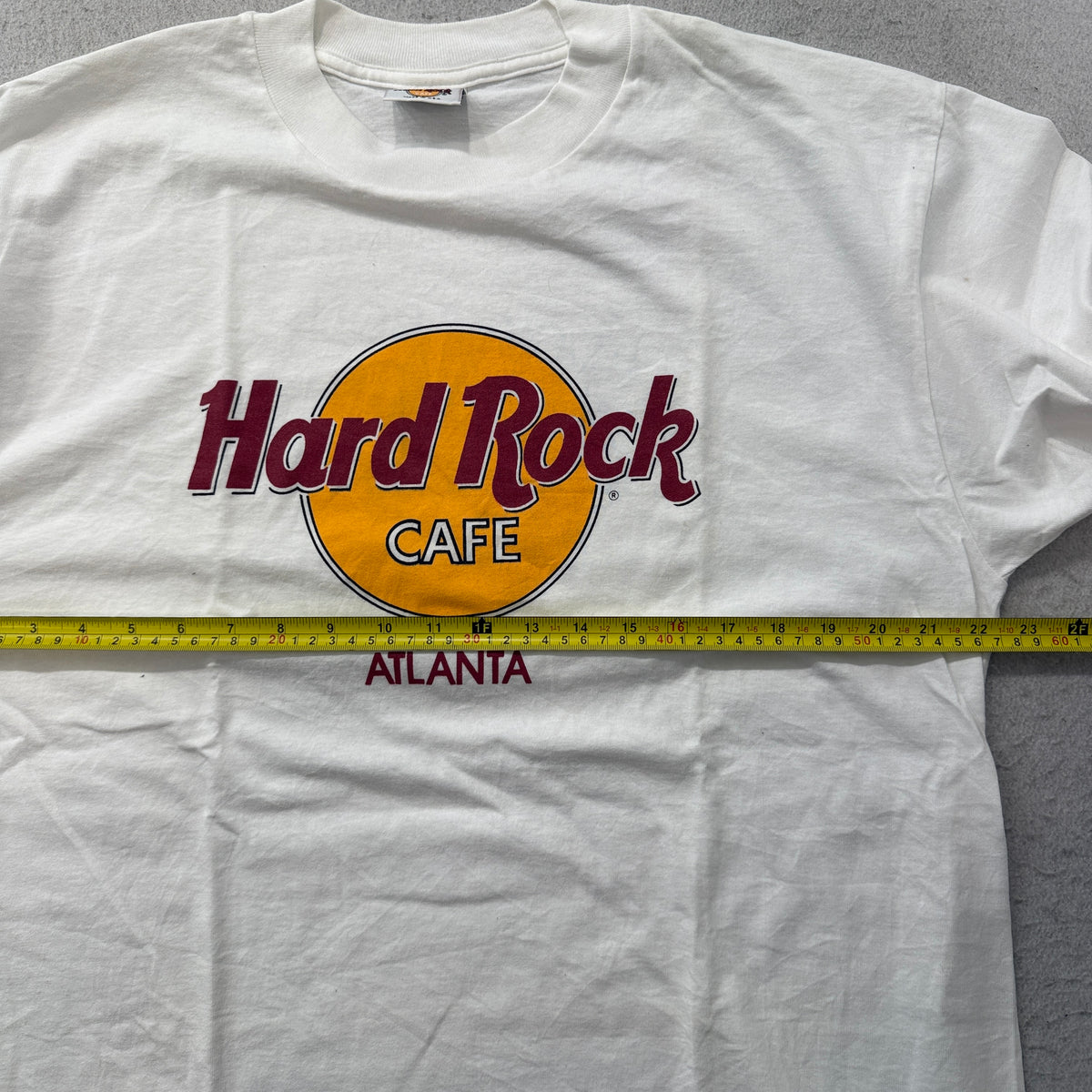Hard Rock Cafe Atlanta tee chest measurement