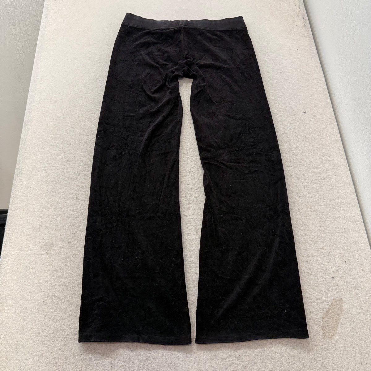 2003 Vintage Juicy Couture Scottie Dogs Womens Black Velour Tracksuit Set Size L