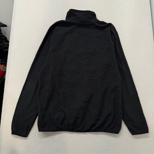 The North Face Mens Black Fleece Pullover Jacket Cedar Trail Grid 1/4 Zip Size L
