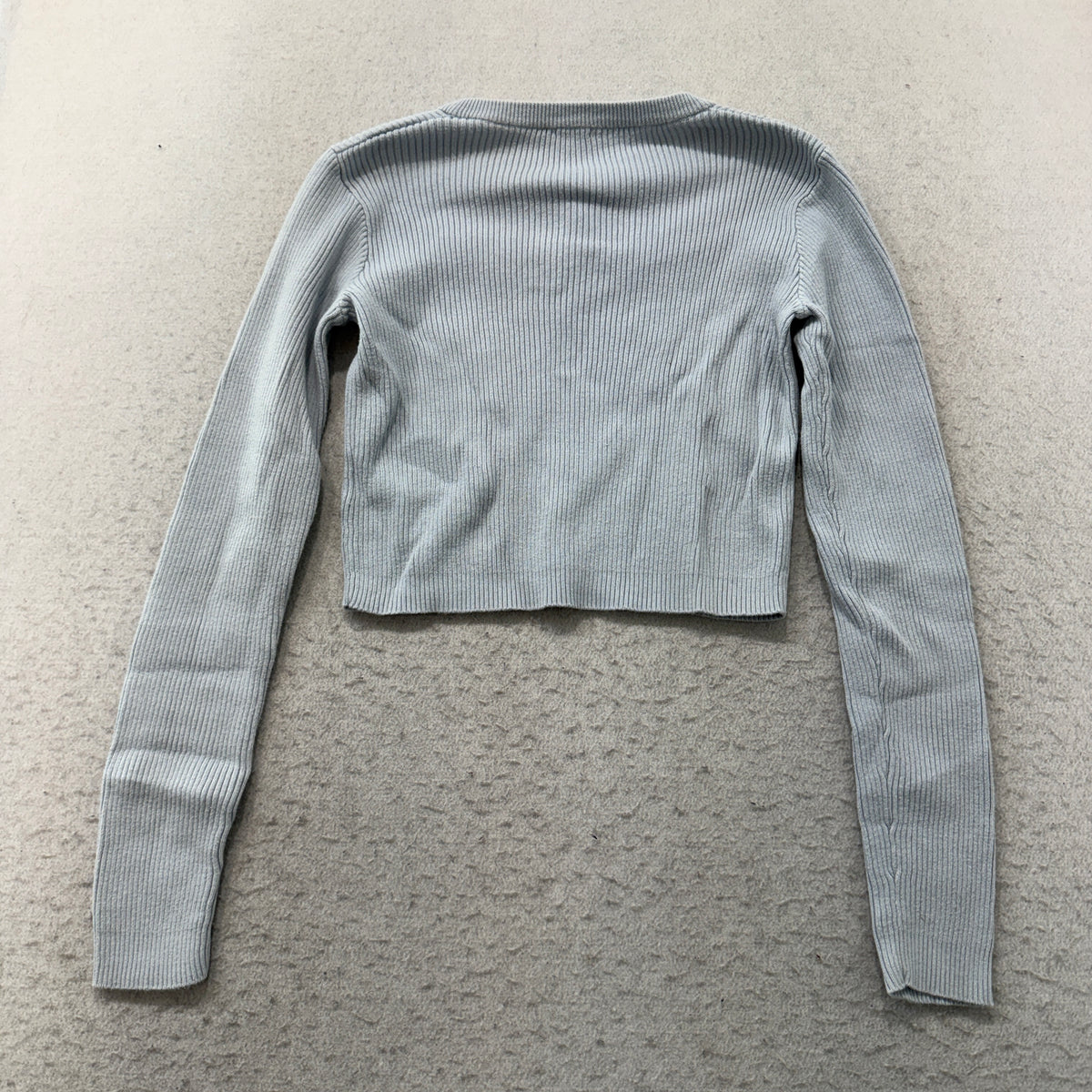 John Galt Brandy Melville Women's Baby Blue Ribbed Cropped Henley Top Size XS