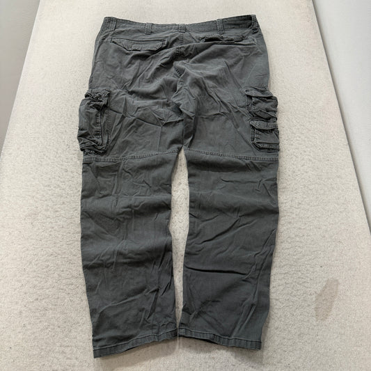 Wrangler Regular Taper Cargo Pants Men's Gray Cotton Utility Pockets Size 42 photo 2