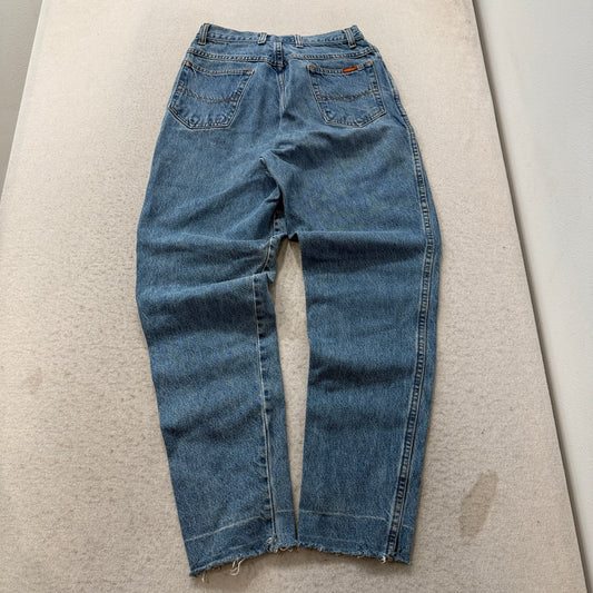 Vintage Bonjour Women's Blue Denim Jeans Relaxed Fit Pockets Classic Size W27