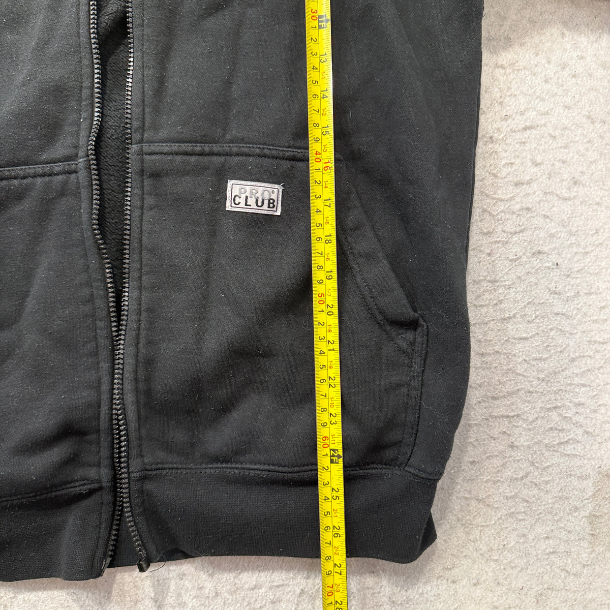 Pro Club Heavyweight Full-Zip Hoodie Men's Black Fleece Streetwear Size M photo 5