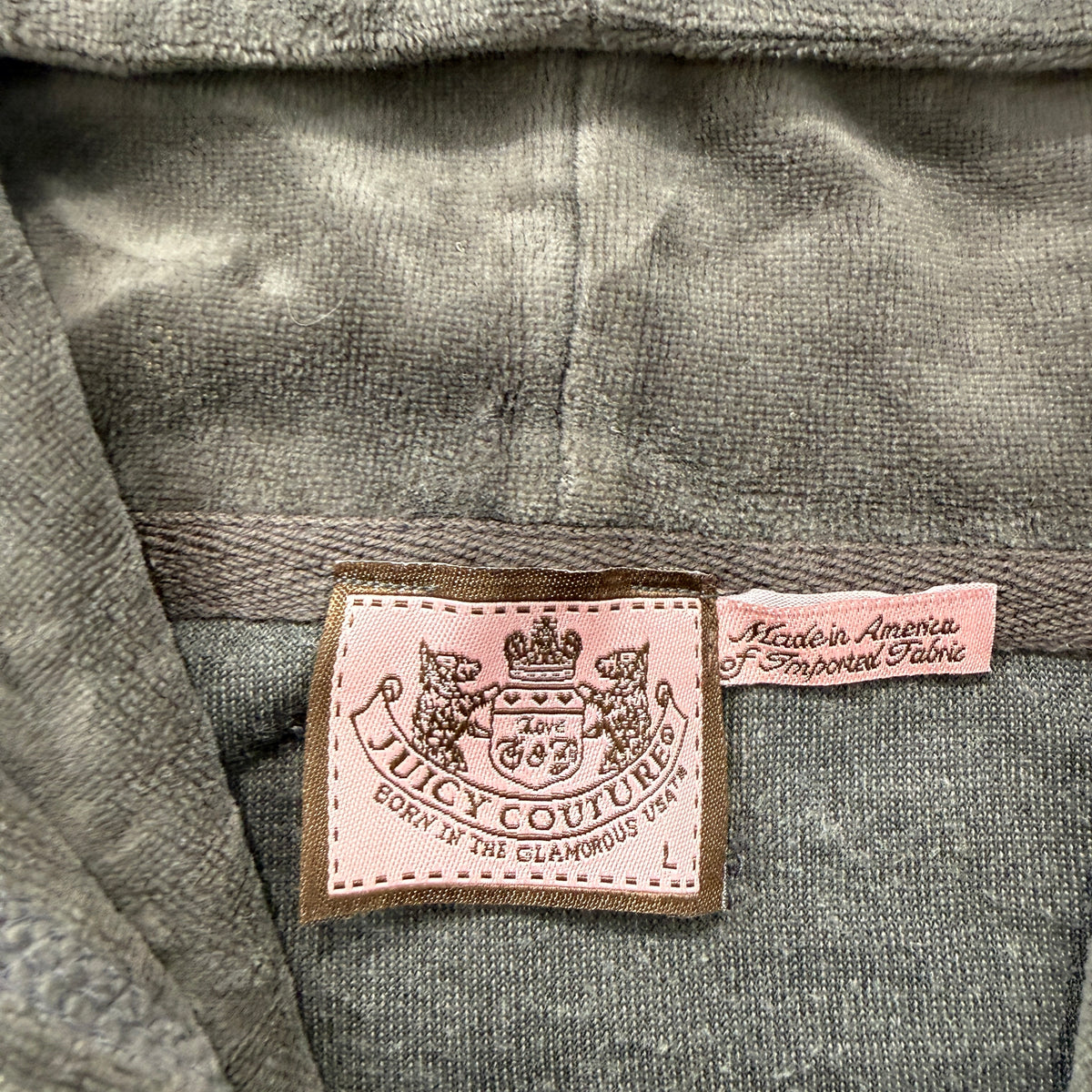 Juicy Couture olive hoodie brand tag size L