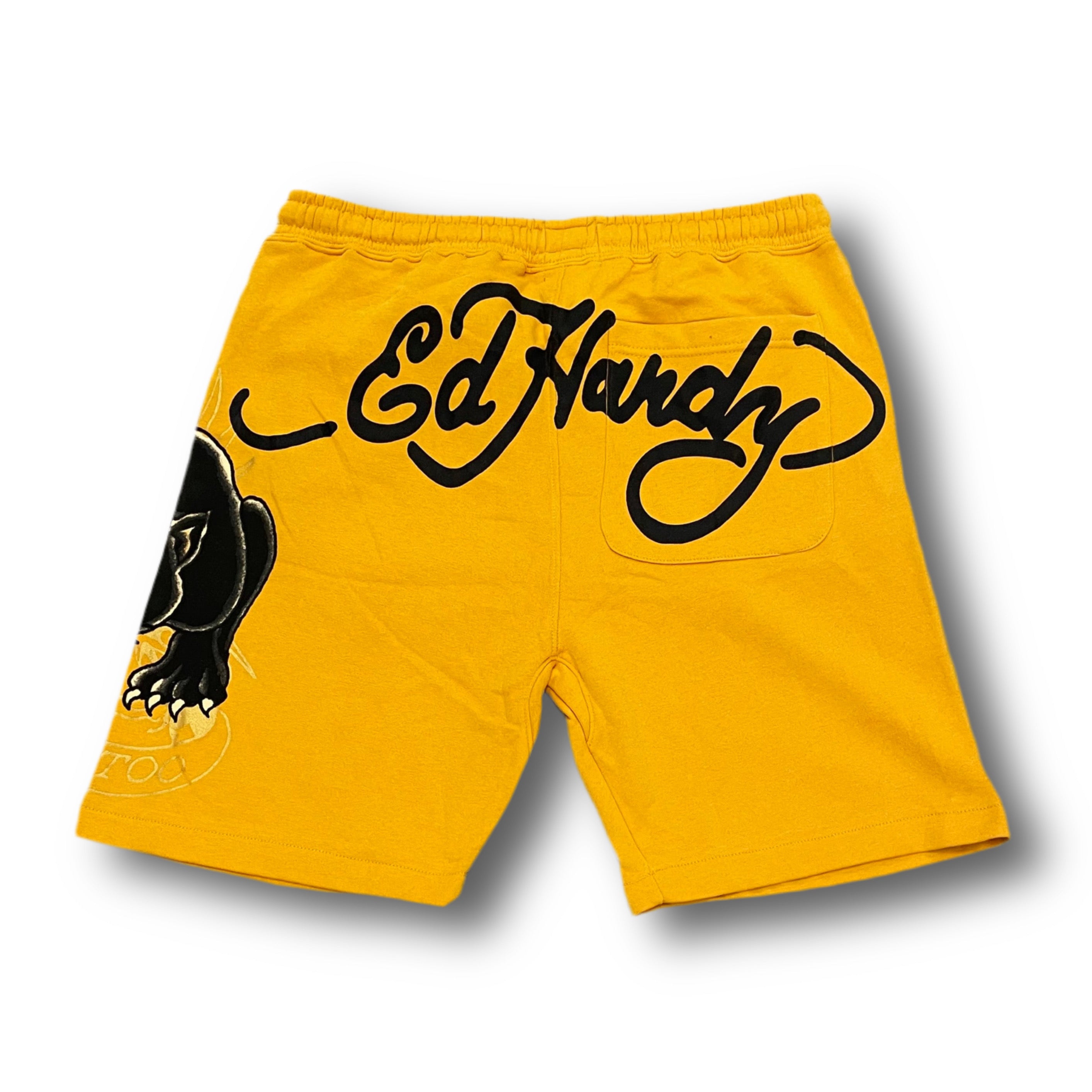 ED HARDY “Crawling Panther” GOLD SHORTS