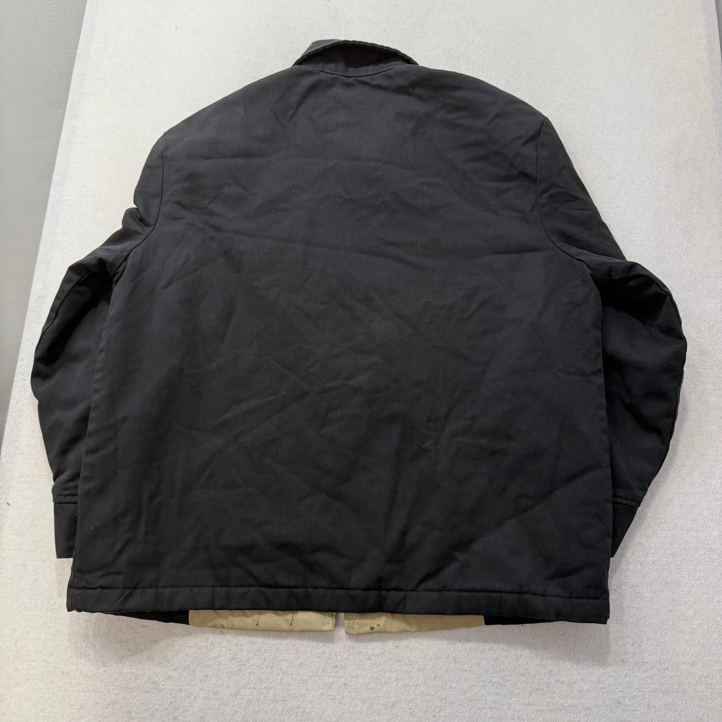 Dickies Men's Black Tan Quilted Lined Full-Zip Workwear Eisenhower Jacket Size L